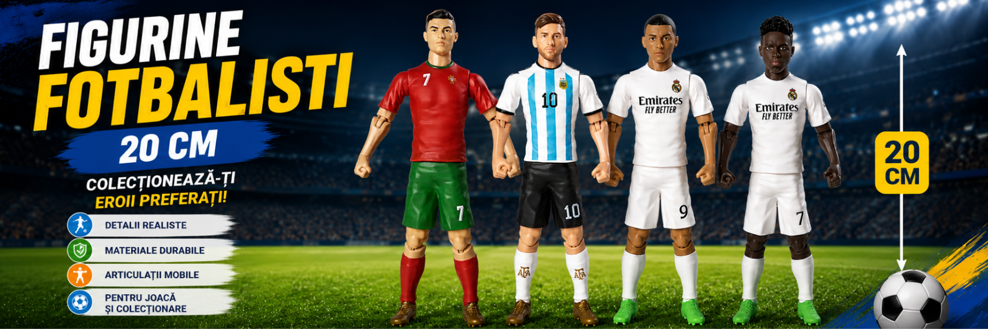 BANBOO TOYS Figurina fotbalist banner